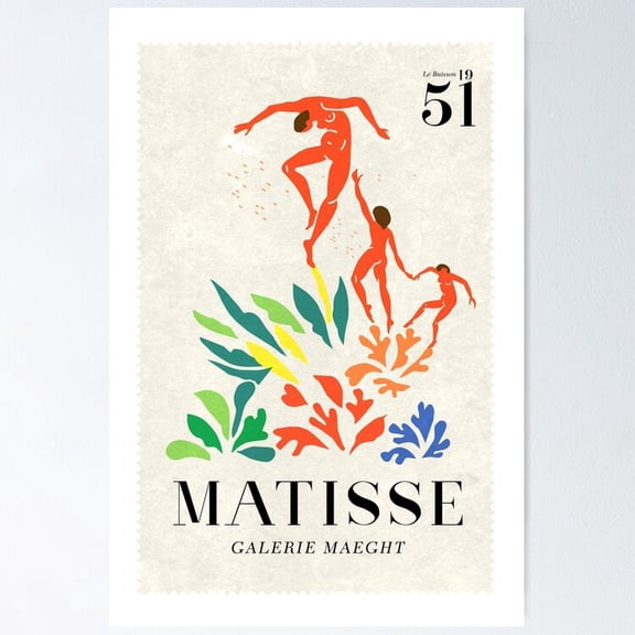 Poster Matisse Dance Art - No Framed, Vintage Wall Art, Trendy Retro Print, Positive Quote Poster, Room Decor, Wall Art, 8x12