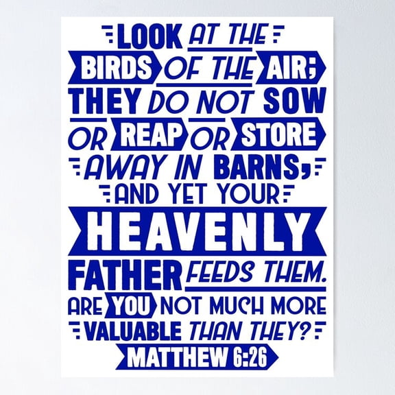 Poster Matthew Are You Not Much More Valuable Than They Poster - No Framed, Vintage Wall Art, Hot Trend!, Poster Only