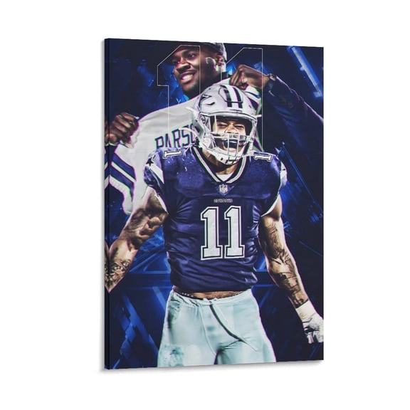 Poster Micah Parsons American Football Boy Art Wall Art Poster Gifts Bedroom Prints Home Decor Hanging Picture Canvas Painting Posters 16x24inch(40x60cm)