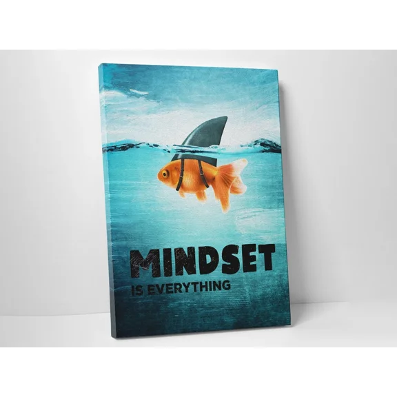 Poster Mindset Is Everythinghome Office - UNFRAMED Poster Prints, Wall Art For Home Decor Or Office - Great Gift Idea For Friends & Family, 18x24