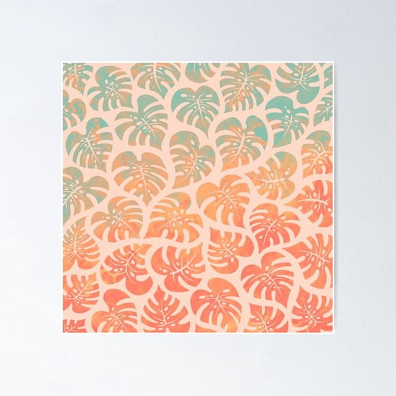 Poster Monstera Mash - No Framed, Vintage Wall Art, Trendy Retro Print, Positive Quote Poster, Room Decor, Wall Art, 12x18