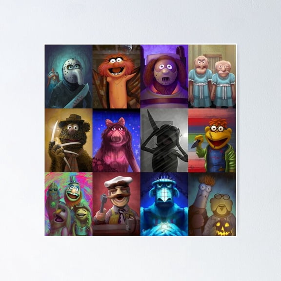 Poster Muppet Maniacs Series 1 - No Framed, Vintage Wall Art, Trendy Retro Print, Positive Quote Poster, Room Decor, Wall Art, 24x36