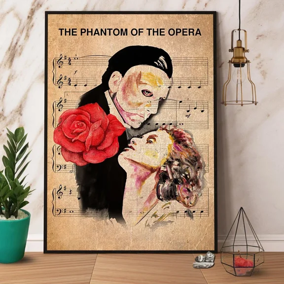 Poster Musical The Phantom Of The Opera Wrapped Wall Art Prints For Home Or Office Perfect Gift For Everyone