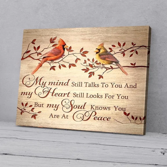 Poster My Mind Still Talks To You Cardinal Love Prints Wall Art Prints For Home Or Office Perfect Gift For Everyone