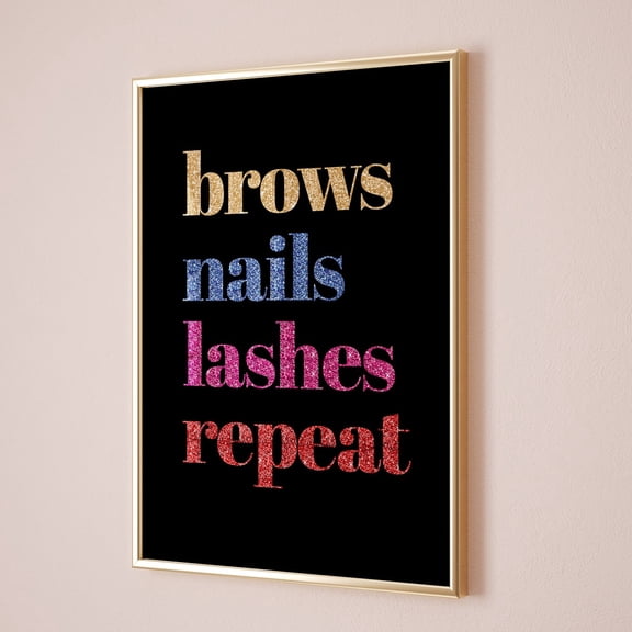 Poster Nail Salon Decor, Beauty Salon Printable Wall Art, Lash Artist Gift, Teenage Girl Bedroom Art, Brow Bar Decor Beautician Office Digital Art - No Framed, Vintage Wall Art, Hot Trend!, 8x12