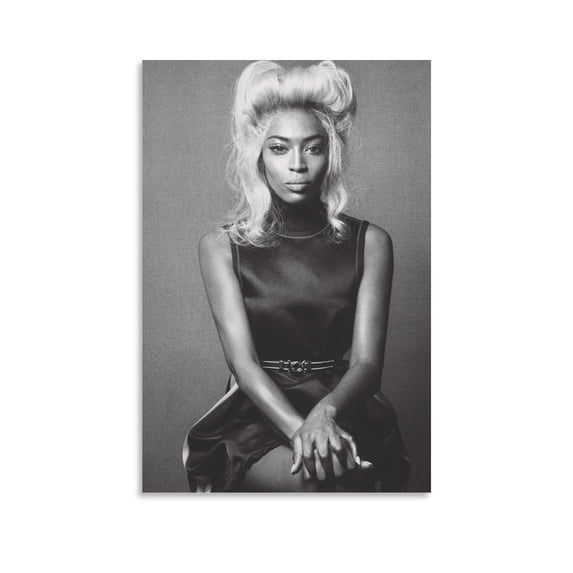 Poster Naomi Campbell London Supermodel Black Pearl Fashion Beauby Poster Decorative Painting Canvas Wall Art Living Room Posters Bedroom Painting 16x24inch(40x60cm)