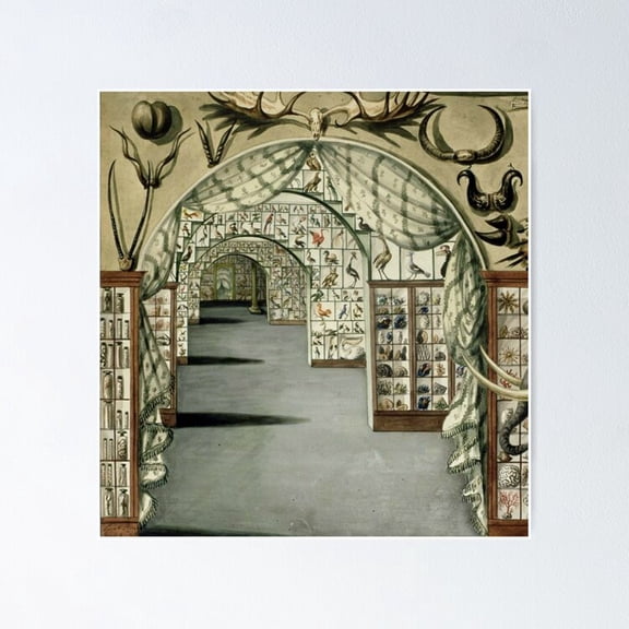 Poster Natural History Museum - No Framed, Vintage Wall Art, Trendy Retro Print, Positive Quote Poster, Room Decor, Wall Art, 12x18