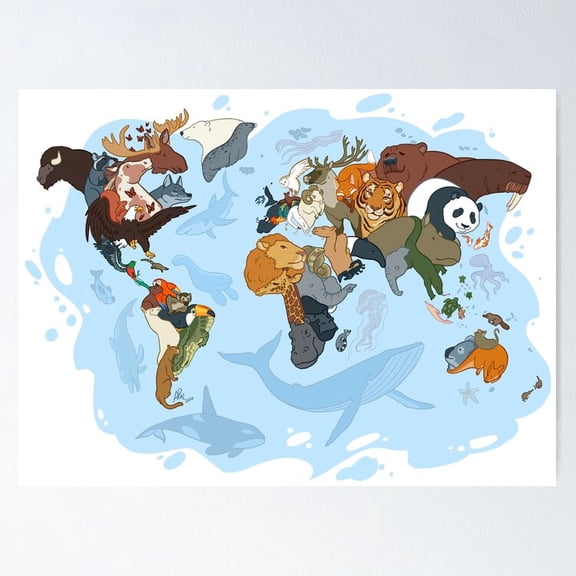 Poster Nature Has No Boundaries - No Framed, Vintage Wall Art, Trendy Retro Print, Positive Quote Poster, Room Decor, Wall Art, 24x36