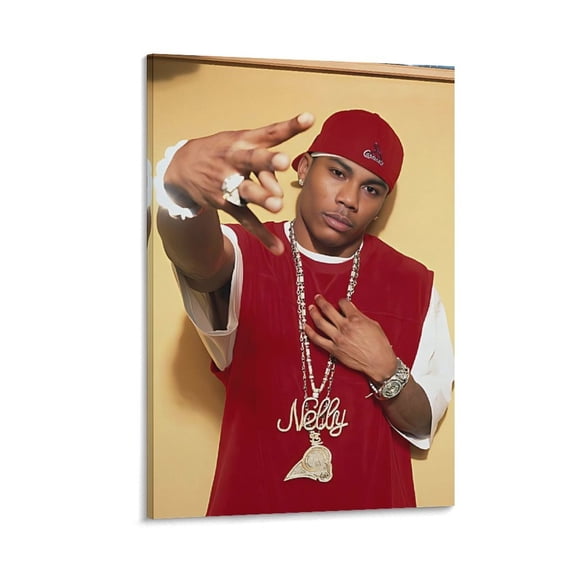 Poster Nelly Performer Rapper Art Canvas Wall Art Prints Poster Gifts Photo Picture Painting Posters Room Decor Home Decorative 12x18inch(30x45cm)