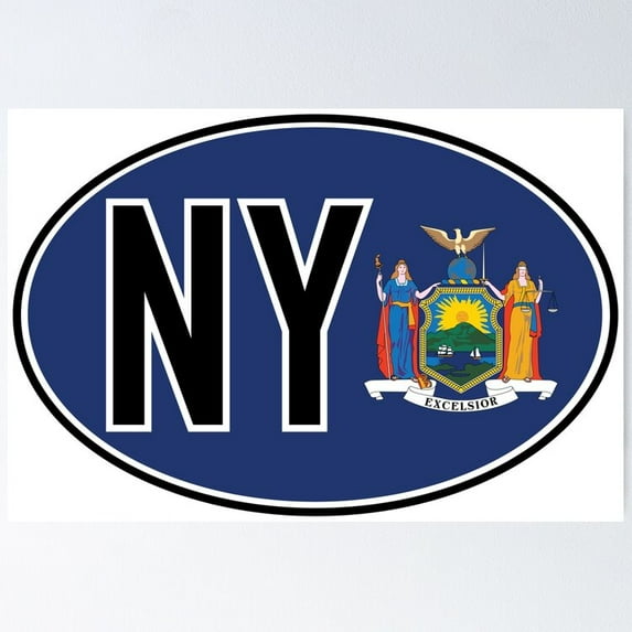 Poster New York Vehicle Registration Code - No Framed, Vintage Wall Art, Trendy Retro Print, Positive Quote Poster, Room Decor, Wall Art, 12x18