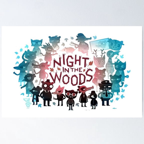 Poster Night In The Woods - No Framed, Vintage Wall Art, Trendy Retro Print, Positive Quote Poster, Room Decor, Wall Art, Poster Only