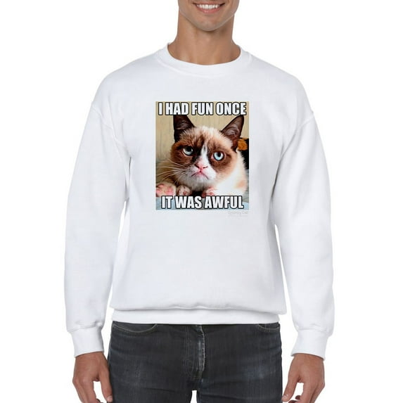 Poster Of Grumpy Cat Sweatshirt Men -T-Line Designs, Male Large