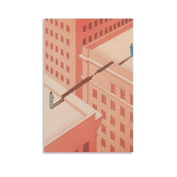 Poster Painting by Guy Billout French Illustrator Wall Art Picture Painting Poster Canvas Print Posters Artworks Bedroom Living Room Decor 16x24inch(40x60cm)