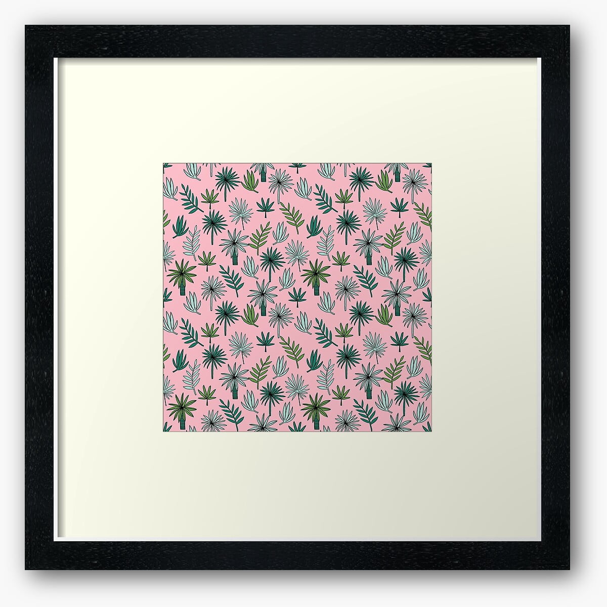 Poster Palm Tropical Illustration By Andrea Lauren Palm Leaves Palm ...