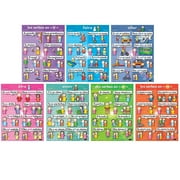Poster Pals French Educational & Language Teaching Verb present tense Posters, large colorful charts, classroom reference and instruction, FSL, 7 pack