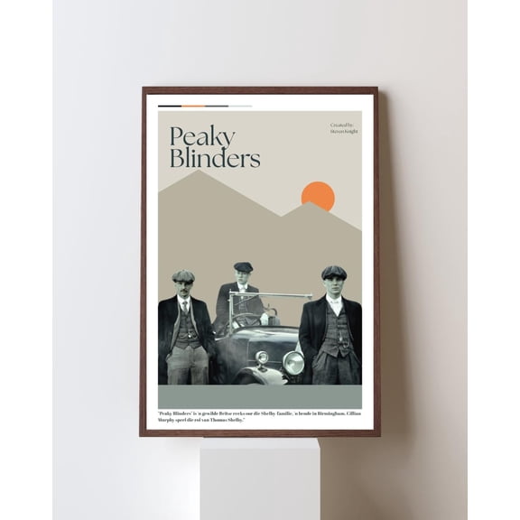 Poster Peaky Blinders Poster, Thomas Shelby Wall Art, Cillian Murphy Print, Arthur Shelby, Birmingham Gangster Art, Tv Show Gift, Man Cave Decor 8X12, UNFRAMED