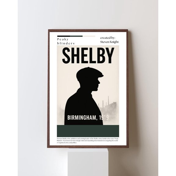 Poster Peaky Blinders Tv Series Midcentury Poster 8X12, UNFRAMED