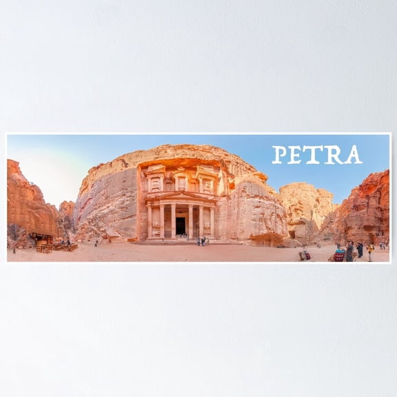 Poster Petra Panoramic - No Framed, Vintage Wall Art, Trendy Retro Print, Positive Quote Poster, Room Decor, Wall Art, 12x18