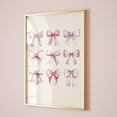 thumbnail image 1 of Poster Pink Bows Nursery Print Grandmillenial Coquette Aesthetic Poster Trendy Apartment Decor Cute Bows Baby Girl Room Ribbon Printable Download - No Framed, Vintage Wall Art, Hot Trend!, 12x18, 1 of 2