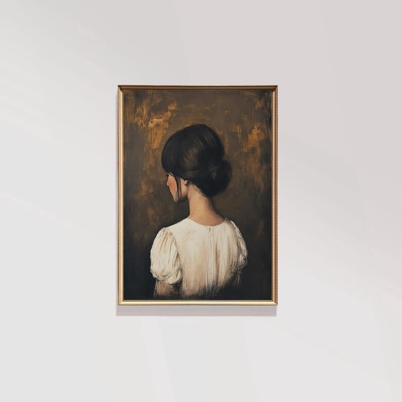 Poster Portrait of a Woman Dark Vintage French Wall Art Poster able Art Print Poster E855, Unframed Poster Size 16x24 F03.1.18l1139