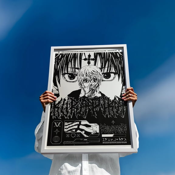Poster Poster Print Fanart Inspiration Kurapika - Hunter X Huntrer, Revenge Theme Anime Decor, Hxh Kurapika Illustration, Dark Anime Wall Art Decor 24X36, UNFRAMED
