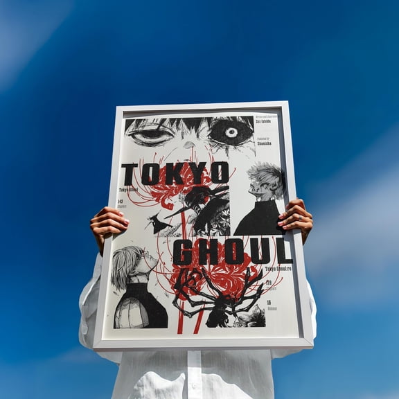 Poster Poster Print Fanart Tokyo Ghoul – Sui Ishida, Manga Seinen Wall Art Dark Anime Poster, Manga Room Decoration Kaneki Ken 24X36, UNFRAMED