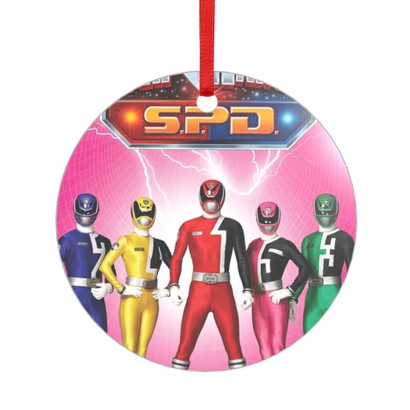 Poster Power Rangers Acrylic Shaped Pendant Xmas Ornaments Christmas Tree Hanging Ornaments Decorations Souvenirs Gift For Home Office Car
