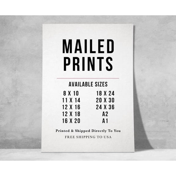 Poster Printing Service, Mailed Print To You, Add On To Your Order Vintage Style , Poster Print Only