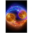 thumbnail image 1 of Poster Prints Wall Paper Art Decor Vintage Sports Basketball Fire Flames 12x18 inch Photo Picture Poster for Home Bedroom Living Room Kitchen, 1 of 7