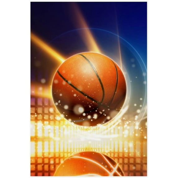 Poster Prints Wall Paper Art Decor Vintage Sports Basketball Stars 16x24 inch Photo Picture Poster for Home Bedroom Living Room Kitchen
