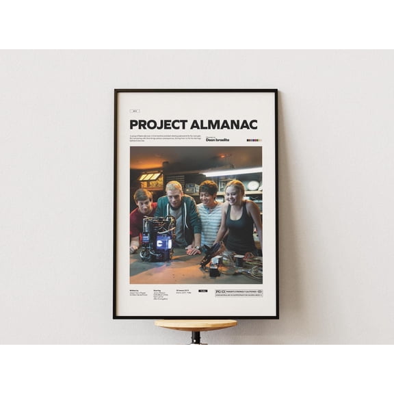 Poster Project Almanac Poster, Jonny Weston And Sofia Black-D'Elia Poster, Time Travel Movie Print, Dean Ite'S Project Almanac Print 8X12, UNFRAMED