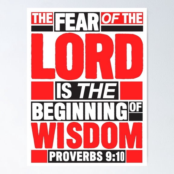 Poster Proverbs Fear Of The Lord Poster - No Framed, Vintage Wall Art, Hot Trend!, 24x36