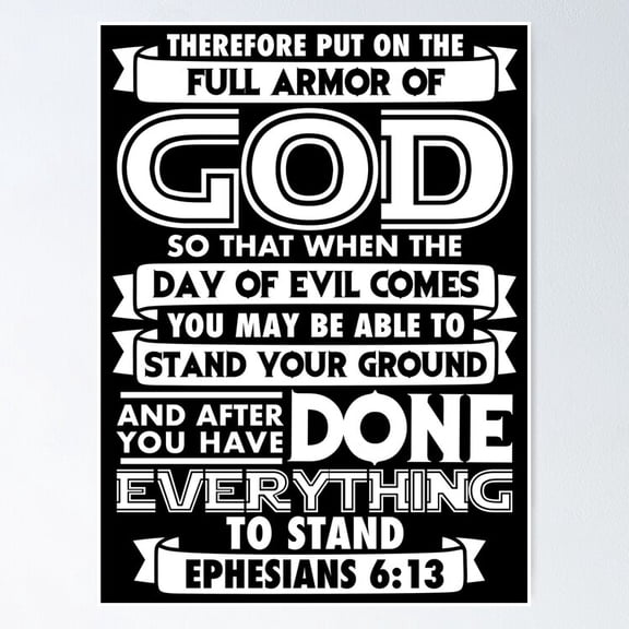 Poster Put On The Full Armor Of God Poster Vintage Wall Arthot Trend! , Poster Only