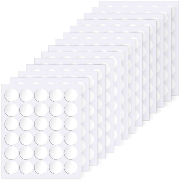Poster Putty, 420 Pcs 20mm/0.79" Sticky Tack, Double Sided Removable Clear Mounting Round Reusable Adhesive Tacky Dots Transparent Tack Stickers Glue Tape for Wall Hanging Pictures, Decoration