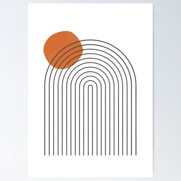 Poster Rainbow Lines - No Framed, Vintage Wall Art, Trendy Retro Print, Positive Quote Poster, Room Decor, Wall Art, 12x18