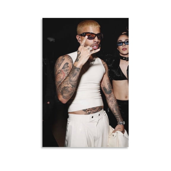 Poster Rauw Alejandro Singer Cruel Artworks Canvas Poster Room Aesthetic Wall Art Prints Home Modern Decor Gifts 24x36inch(60x90cm)