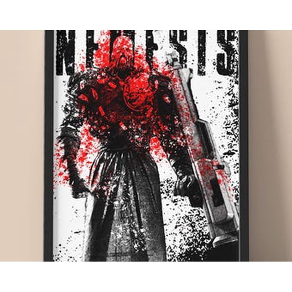 Poster Resident Evil Nemesis Poster, Horror Game Wall Art, Dark Sci Fi Decor, Unframed Print WINXIE DECOR - 24X36, UNFRAMED