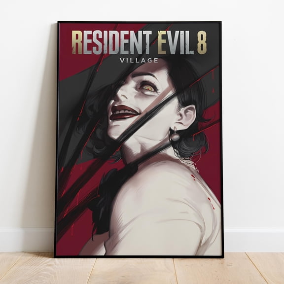 Poster Resident Evil Village Poster, Frameless Wall Art & Print, RE8 Artwork, Game Poster Gift WINXIE DECOR - 12X18, UNFRAMED