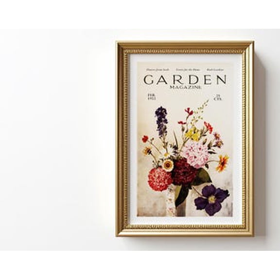 Poster Retro Flower Garden Art Vintage Garden Kitchen Nature Home Kitchen Decor Flower Wall Decor Gift For Friend Room Decor , Poster Print Only