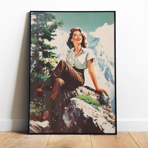 Poster Retro Hiking Poster Print Outdoorsy Wall Art Printable Take A Hike Print Vintage Cabin Wall Decor Outdoor Camping Art Mountains Art Print - No Framed, Vintage Wall Art, Hot Trend!, 12x18