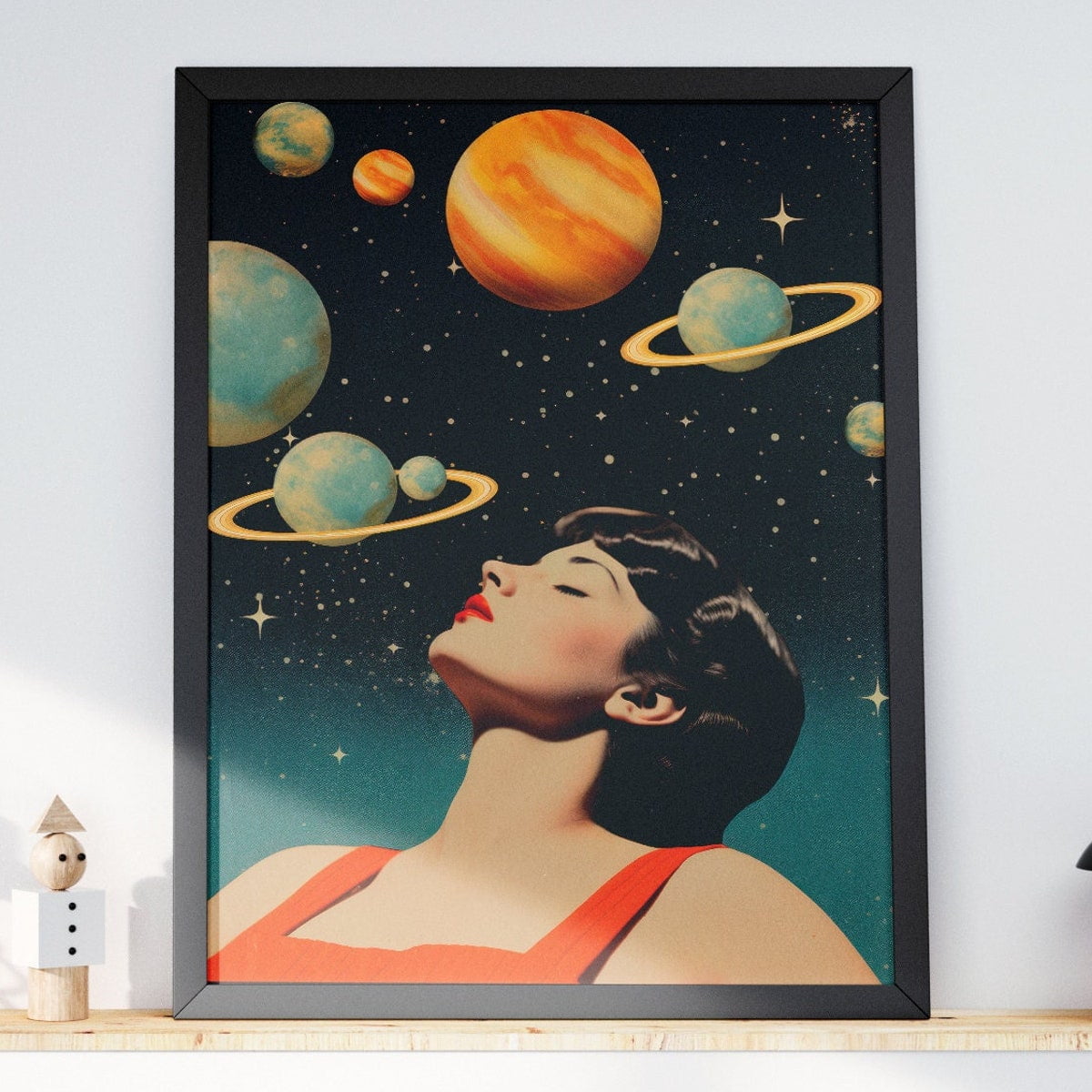 Picture of Poster Retro Surreal Art, Collage Art, Vintage Wall Print, Trippy Wall ...