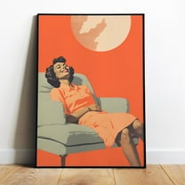 Poster Retro Wall Art 50S 60S Style Digital Print Funny Salon Prints Retro Poster Waiting Room Art Laundry Poster Happy Housewife Atomic Age Print - No Framed, Vintage Wall Art, Hot Trend!, 8x12