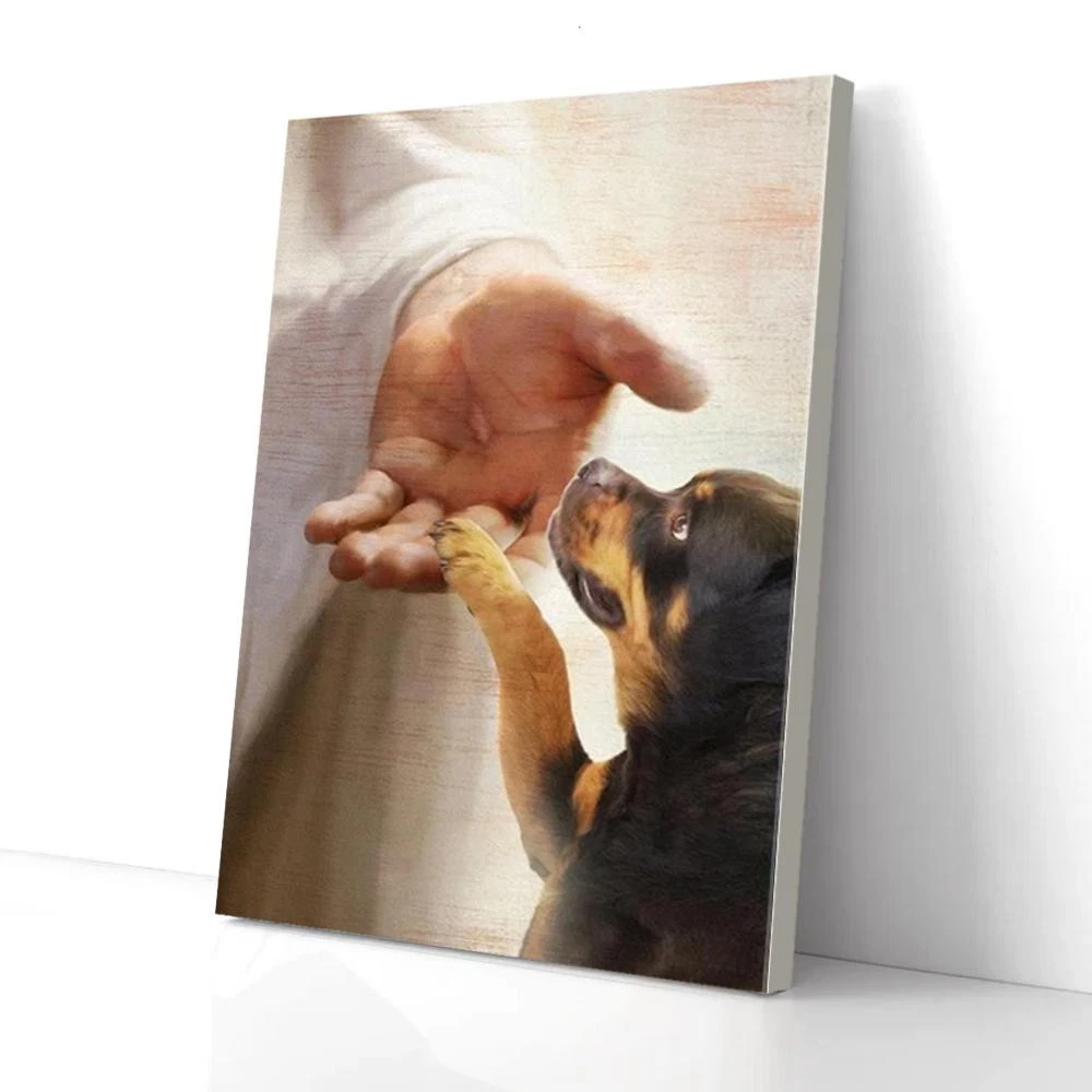 Poster Rottweiler And Jesus Vertical, Wall Art, Unframed Prints For ...