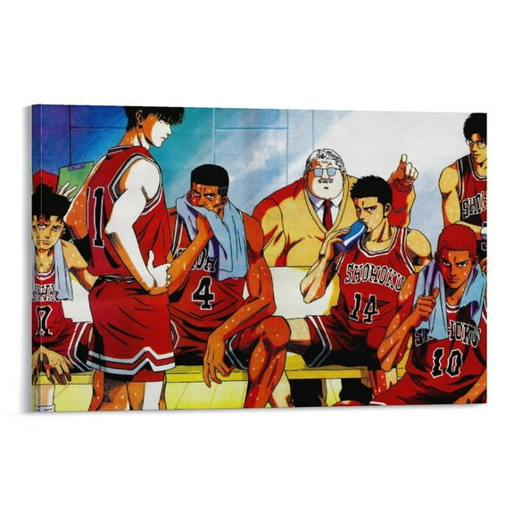 Poster SLAM DUNK Anime Print Photo Art Painting Canvas Poster Home Decorative Bedroom Modern Decor Posters Gifts 16x24inch(40x60cm)