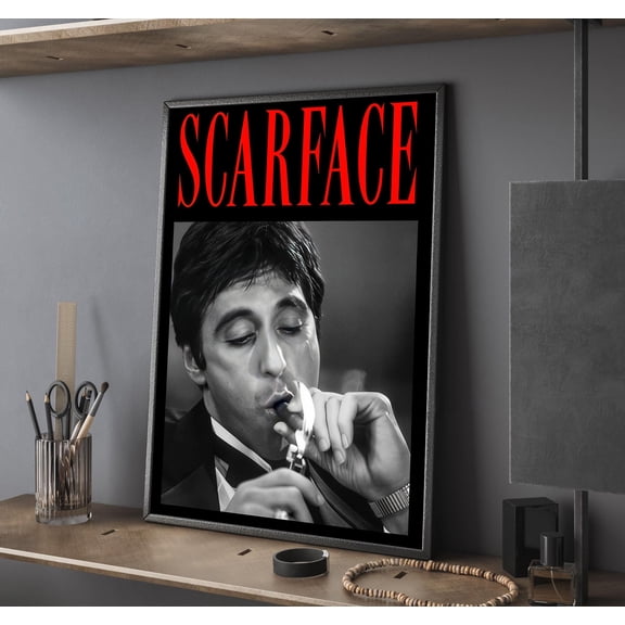 Poster Scarface Movie Poster, Wall Art, Home Decor, Perfect Gift, Unframed 24X36, UNFRAMED