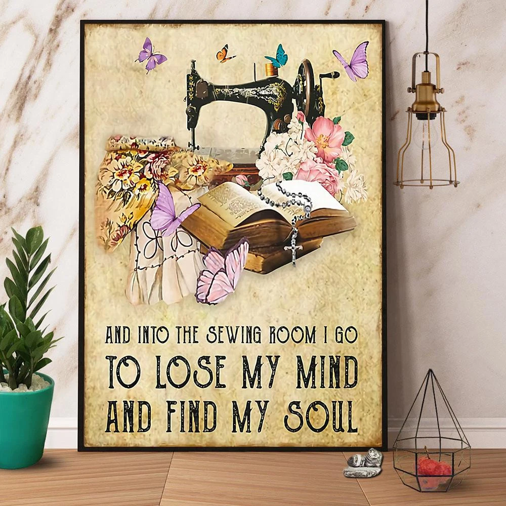 ceok Poster con macchina da cucire Singer 1850, decorazione artistica da parete per soggiorno, camera da letto, 40 x 60 cm