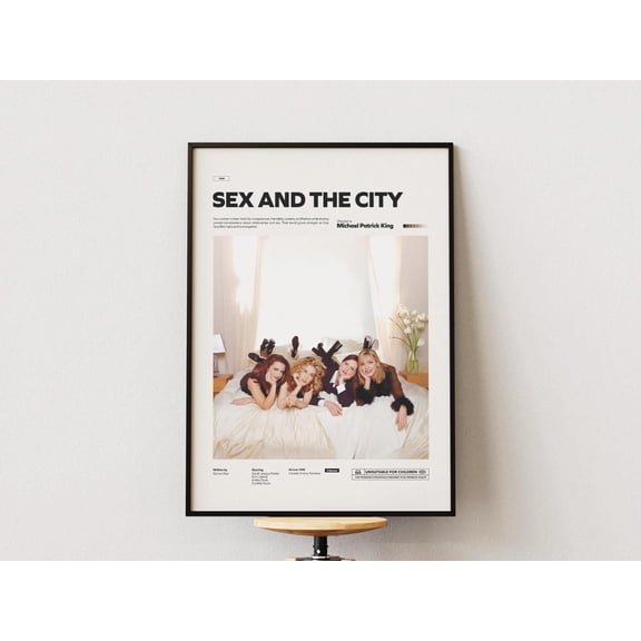 Poster Sex And The City Poster, Famous Tv Series Sex And The City Print, Sarah Jessica Parker Poster, Famous Tv Series Wall Decor, Movie Room Decor 8X12, UNFRAMED