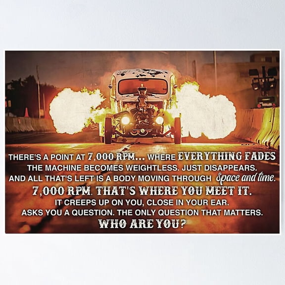 Poster Sh-Boom Flame-Throwing Hot Rods On Woodward Avenue Gift Hot Rod Car - No Framed, Vintage Wall Art, Trendy Retro Print, Positive Quote Poster, Room Decor, Wall Art, 12x18