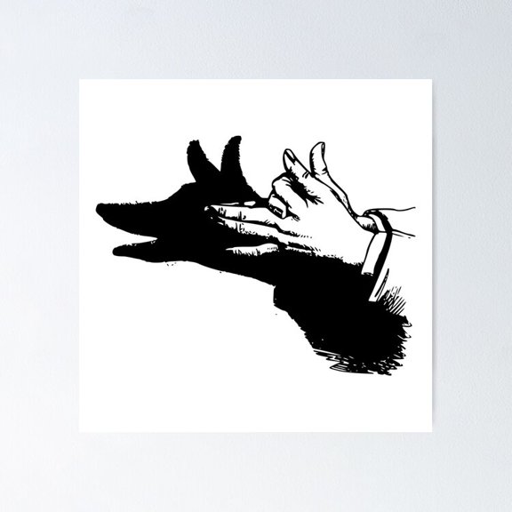 Poster Shadow Puppets - No Framed, Vintage Wall Art, Trendy Retro Print, Positive Quote Poster, Room Decor, Wall Art, 12x18