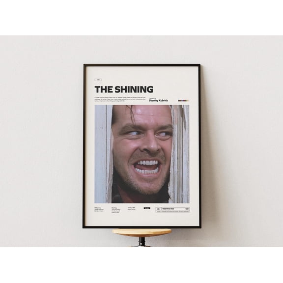 Poster The Shining Poster, Jack Nicholson Poster In The Shining, Kubrick Film Print, Cinematic Wall Decor, Movie Wall Art, Horror Movie Art 24X36, UNFRAMED